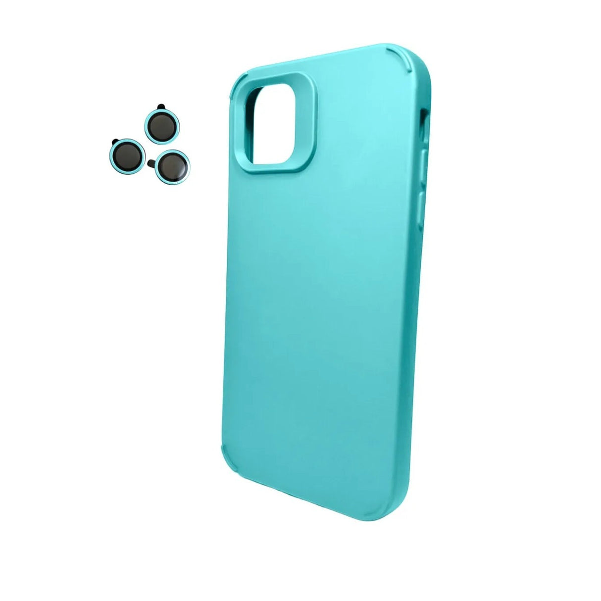 Husa Apple iPhone 15 Pro, Vivimall, din Silicon Lichid, Interior din Microfibra, Lentile Fosforescente de Protectie Camera, Anti Amprenta, Rezistenta la Socuri, Bleu - vivimall.ro