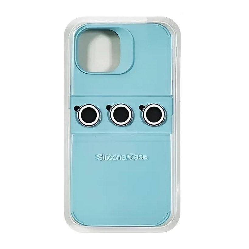 Husa Apple iPhone 15 Pro, Vivimall, din Silicon Lichid, Interior din Microfibra, Lentile Fosforescente de Protectie Camera, Anti Amprenta, Rezistenta la Socuri, Bleu - vivimall.ro
