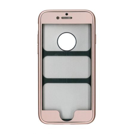 Husa Apple iPhone 6 Plus Full Silicone 360 Auriu + Folie de protectie - vivimall.ro