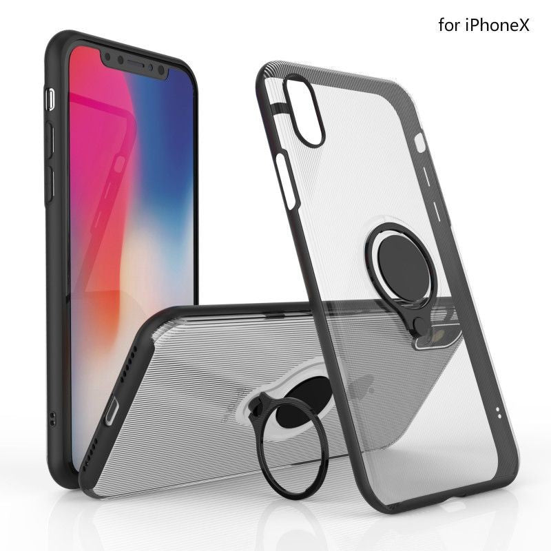 Husa Apple iPhone 7 Armor Ring cu inel magnetic Transparent - vivimall.ro