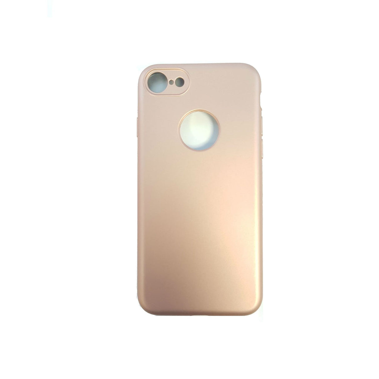 Husa Apple iPhone 7 Full Silicone 360 Roz Auriu + Folie de protectie - vivimall.ro
