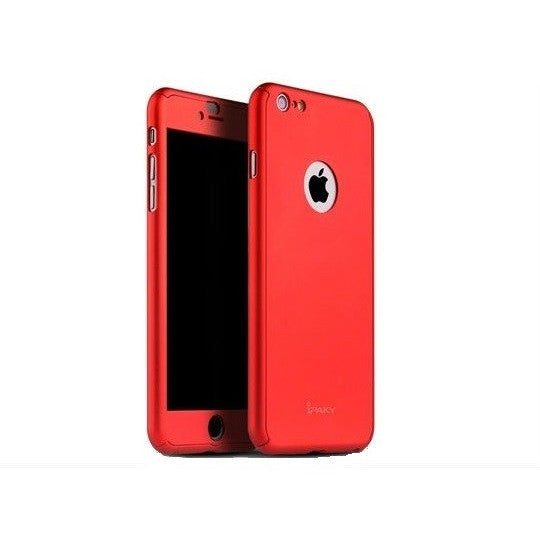 Husa Apple iPhone 7 IPAKY Full Cover 360 Rosu + Folie Cadou - vivimall.ro