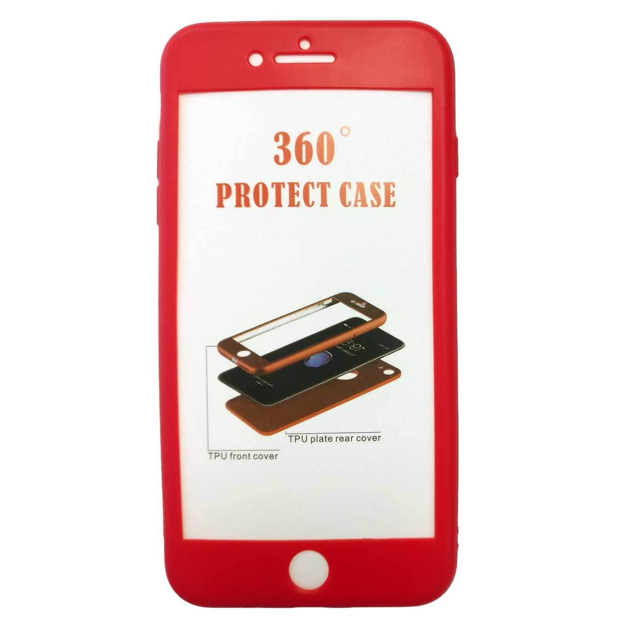 Husa Apple iPhone 7 Plus Full Silicone Rosu - vivimall.ro