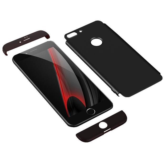 Husa Apple iPhone 7 Plus/iPhone 8 Plus Ultra-subtire 3 in 1 Negru - vivimall.ro