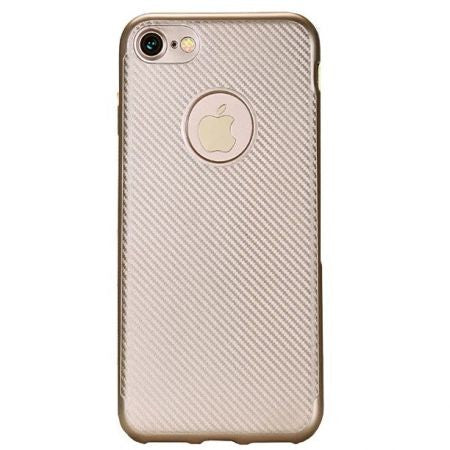 Husa Apple iPhone 8 i-Zore Carbon Fiber Auriu - vivimall.ro