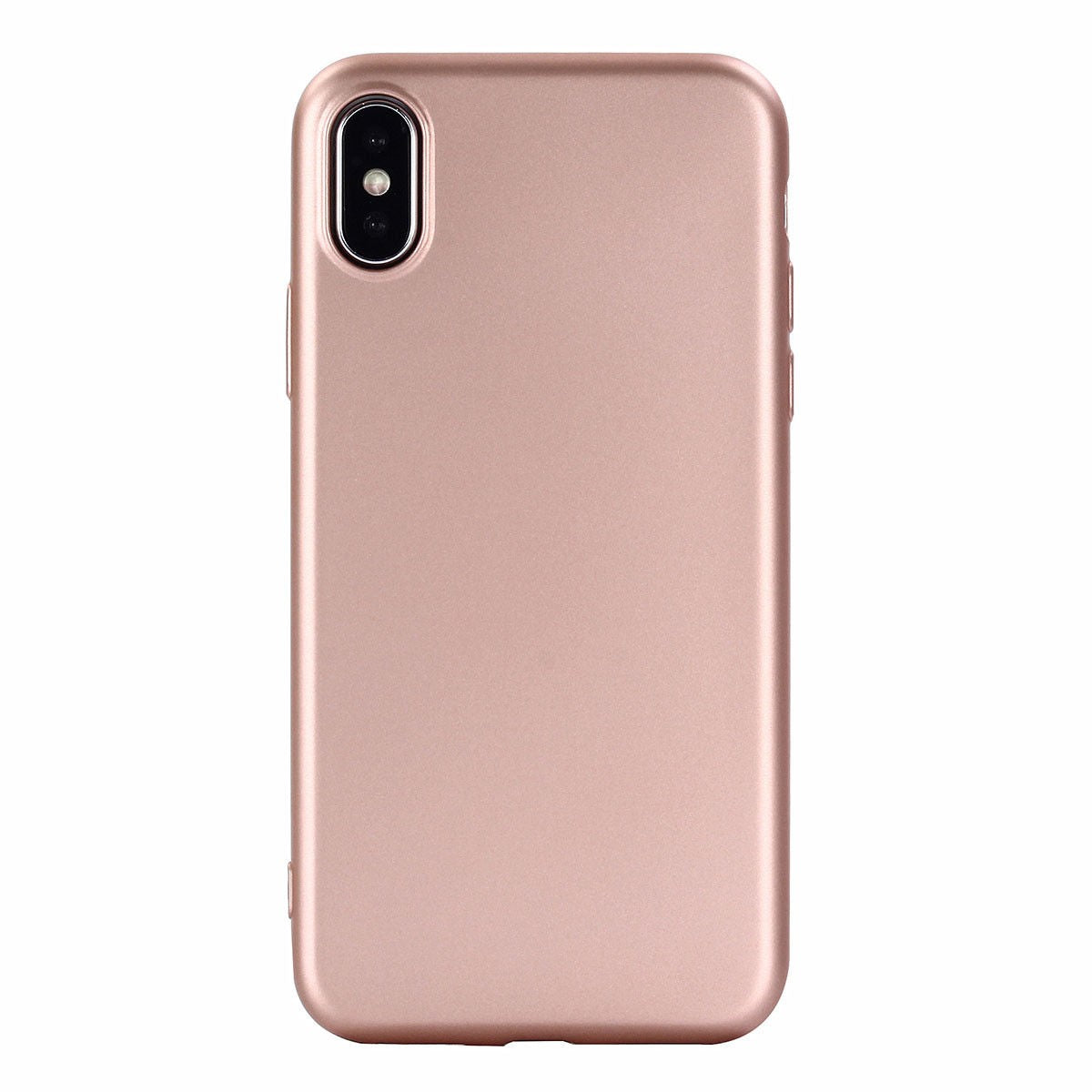 Husa Apple iPhone X Full Silicone 360 Roz Auriu + Folie de protectie - vivimall.ro