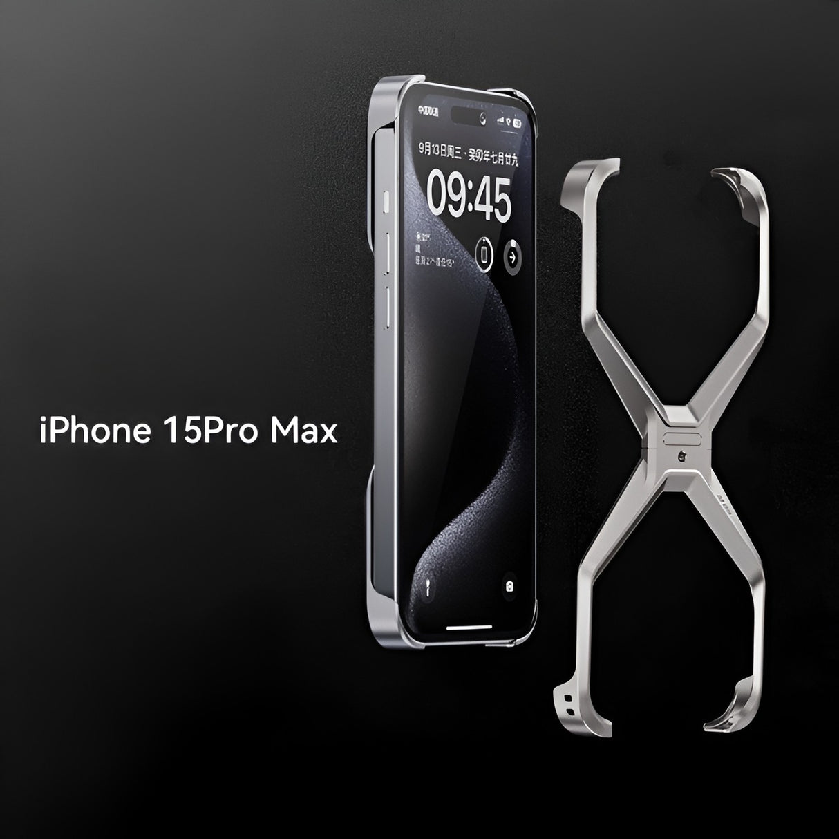 Husă Armor X iPhone 15 Pro Max, detaliu decupaje butoane și port încărcare