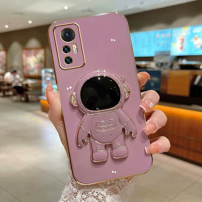 Husa de Protectie 2 in 1, Vivimall, Husa de Protectie pentru Honor Magic 6 Pro, Model Astronaut cu Suport, din TPU, Mov - vivimall.ro
