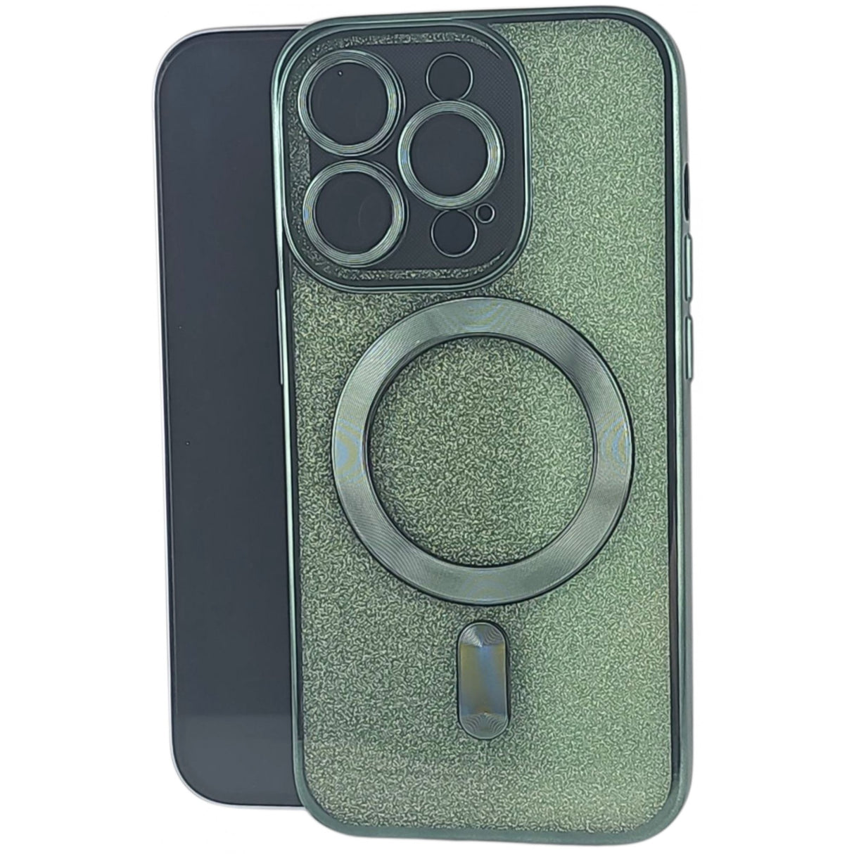 Husa de Protectie 2 in 1, Vivimall, pentru Apple iPhone 14 Pro, Compatibila MagSafe, Magnetica, cu Protectie Lentila, din TPU, Verde - vivimall.ro