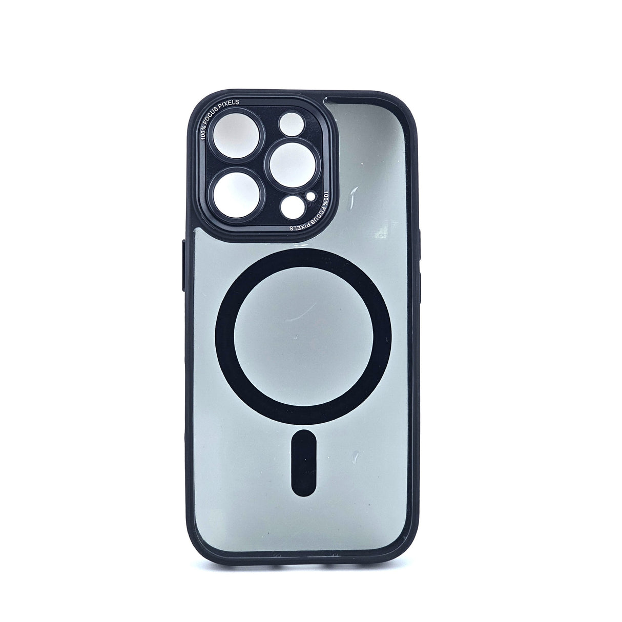 Husa de Protectie Compatibil cu iPhone 16 Pro Max, Vivimall, Incarcare Wireless, Tehnologie Magsafe, Carcasa din TPU/ PC, Protectie Camera, Antisoc, Antizgariere, Negru - Transparent - vivimall.ro