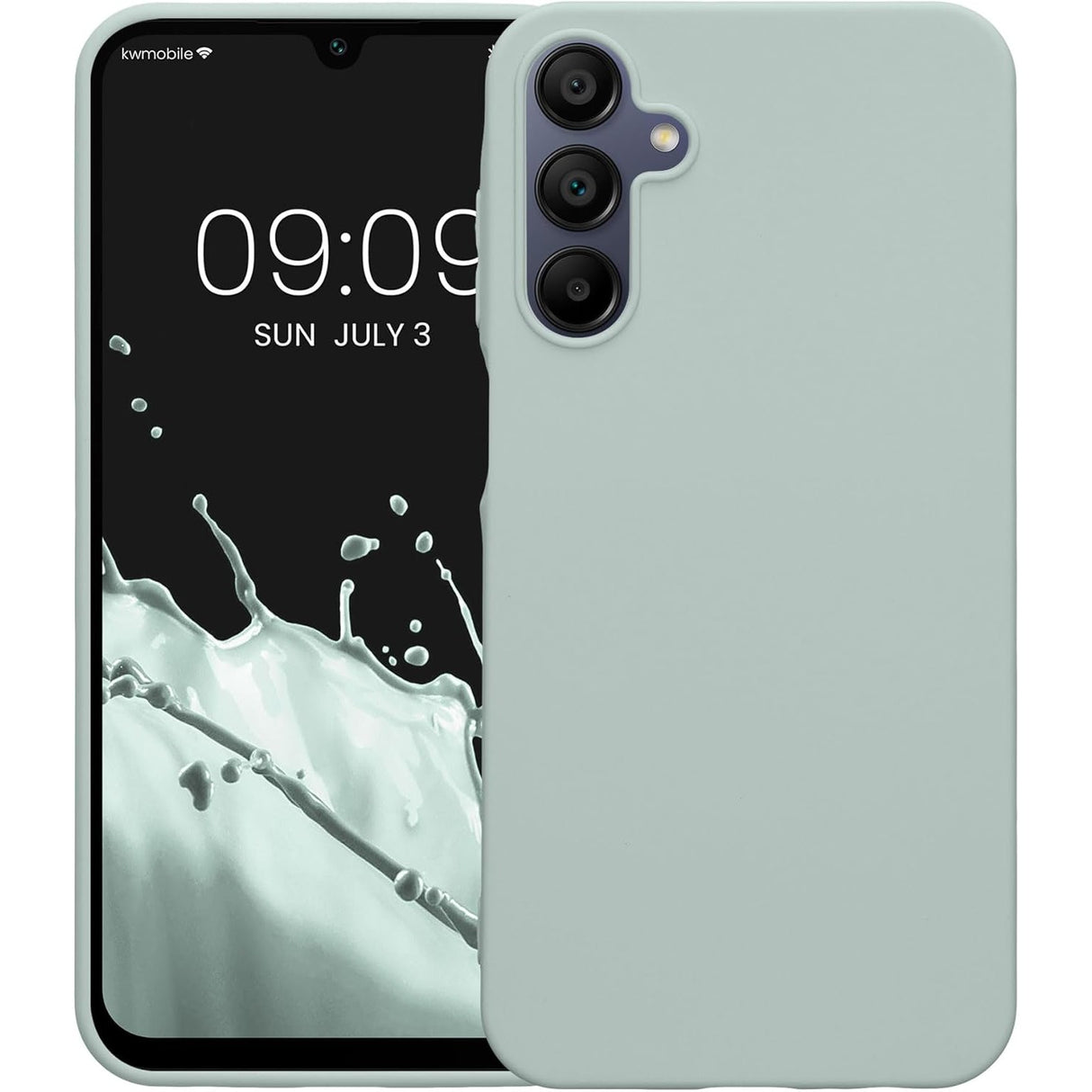 Husă TPU mat Samsung Galaxy A15, vedere laterală, decupaje precise butoane și port