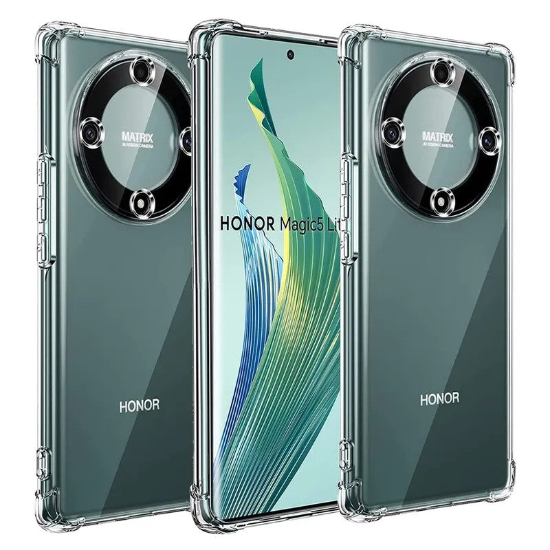 Detaliu colț Air Bag al husei Honor Magic 5 Pro, protecție antisoc la cădere