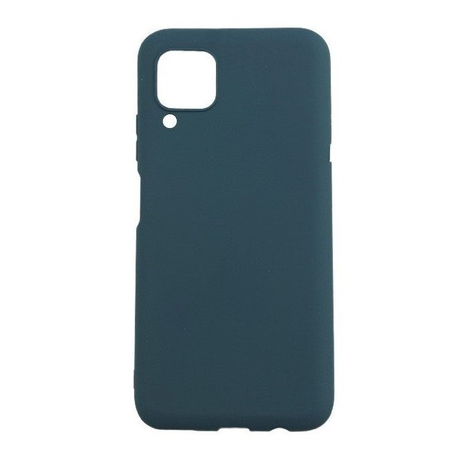 Husă Samsung Galaxy A02s Flippy Matte TPU albastru închis montată pe telefon, vedere laterală