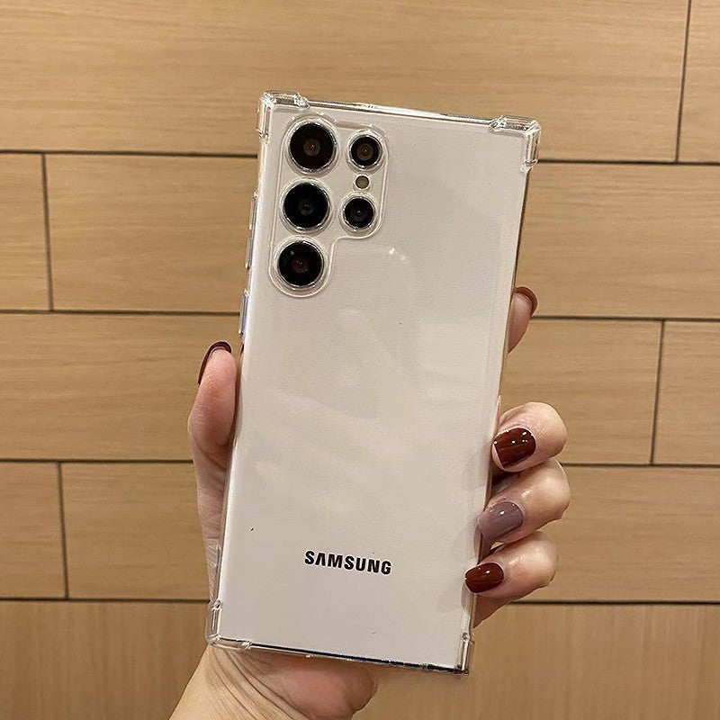 Husă Samsung Galaxy A15 5G transparentă, detaliu colț Air Bag pentru protecție la impact