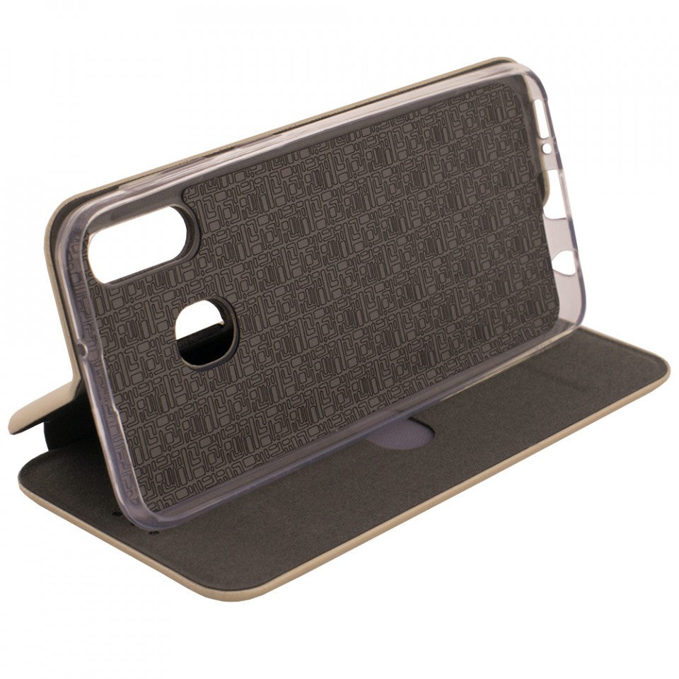 Husa de protectie Flippy compatibila cu Samsung Galaxy A21S Magnet Book Case Auriu - vivimall.ro