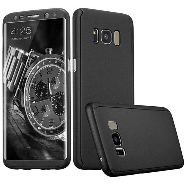Husa de protectie Flippy compatibila cu Samsung Galaxy S8 Plus Full Cover 360 Negru + Folie de protectie - vivimall.ro