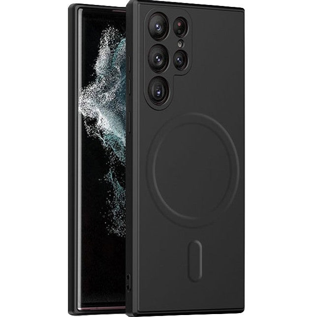 Husa de protectie Flippy, cu incarcare Wireless, Tehnologie Magsafe, pentru Samsung Galaxy S23 Ultra , Negru - vivimall.ro