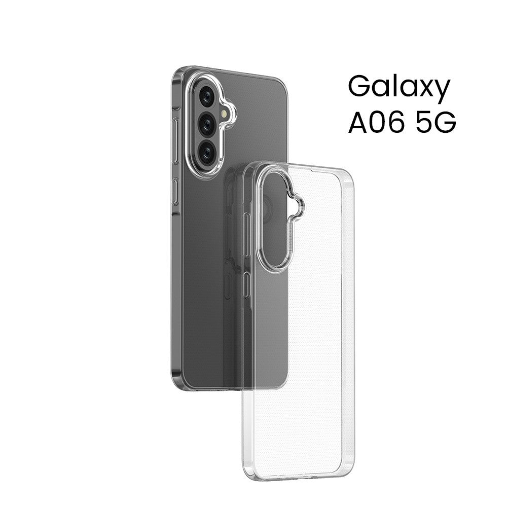 Husă TPU Protect Plus Samsung Galaxy A06, detaliu material flexibil transparent