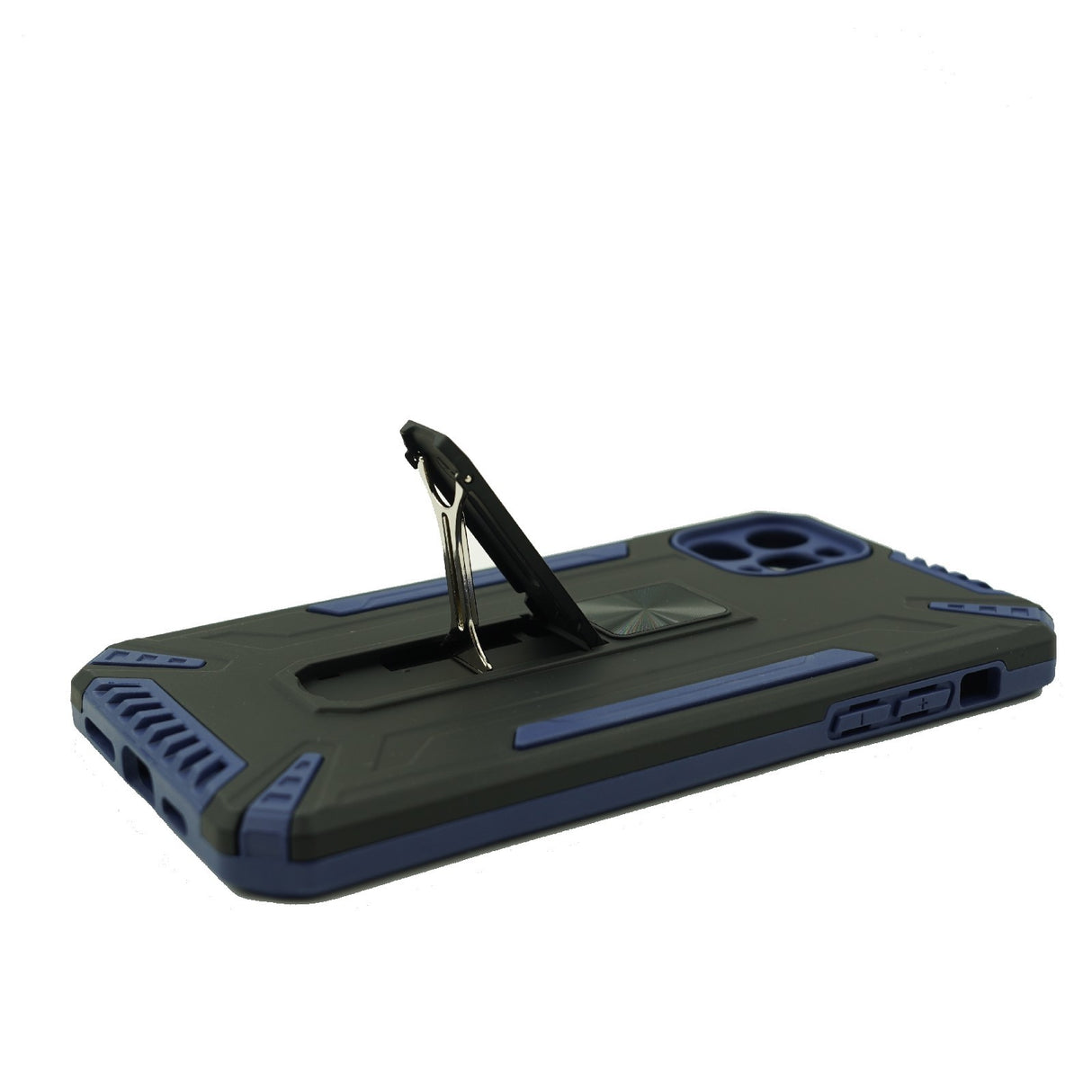 Husa de protectie Flippy pentru Apple iPhone 12 Defender Sergeant Brave cu suport, Albastru inchis - vivimall.ro