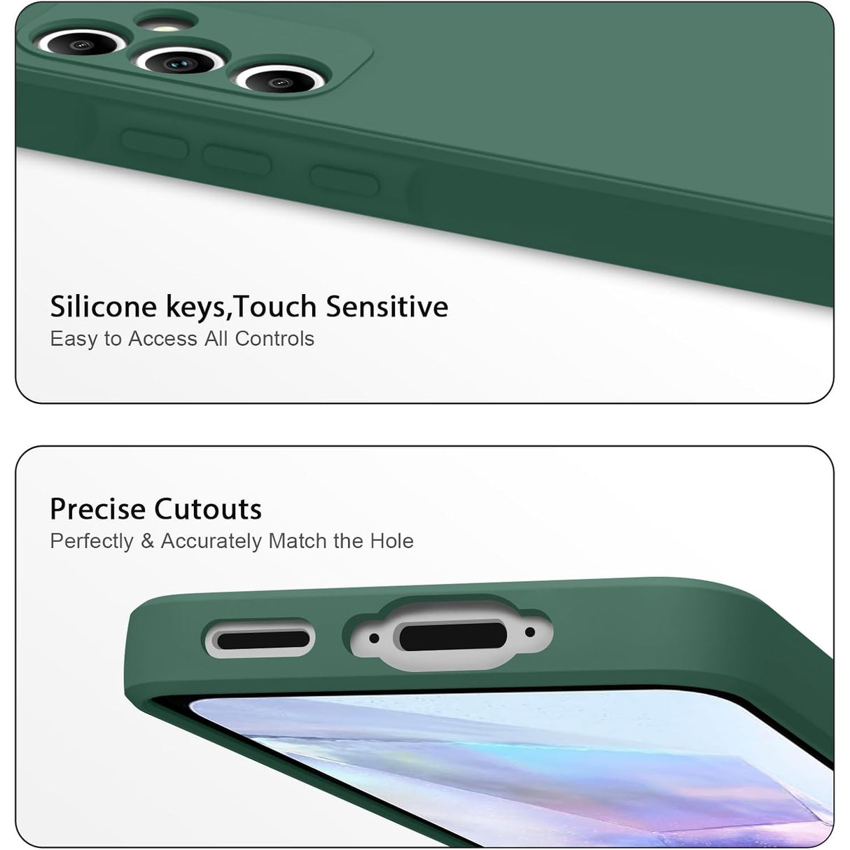 Set husă Huawei P60 Pro silicon lichid verde Vivimall, vedere de ansamblu produs