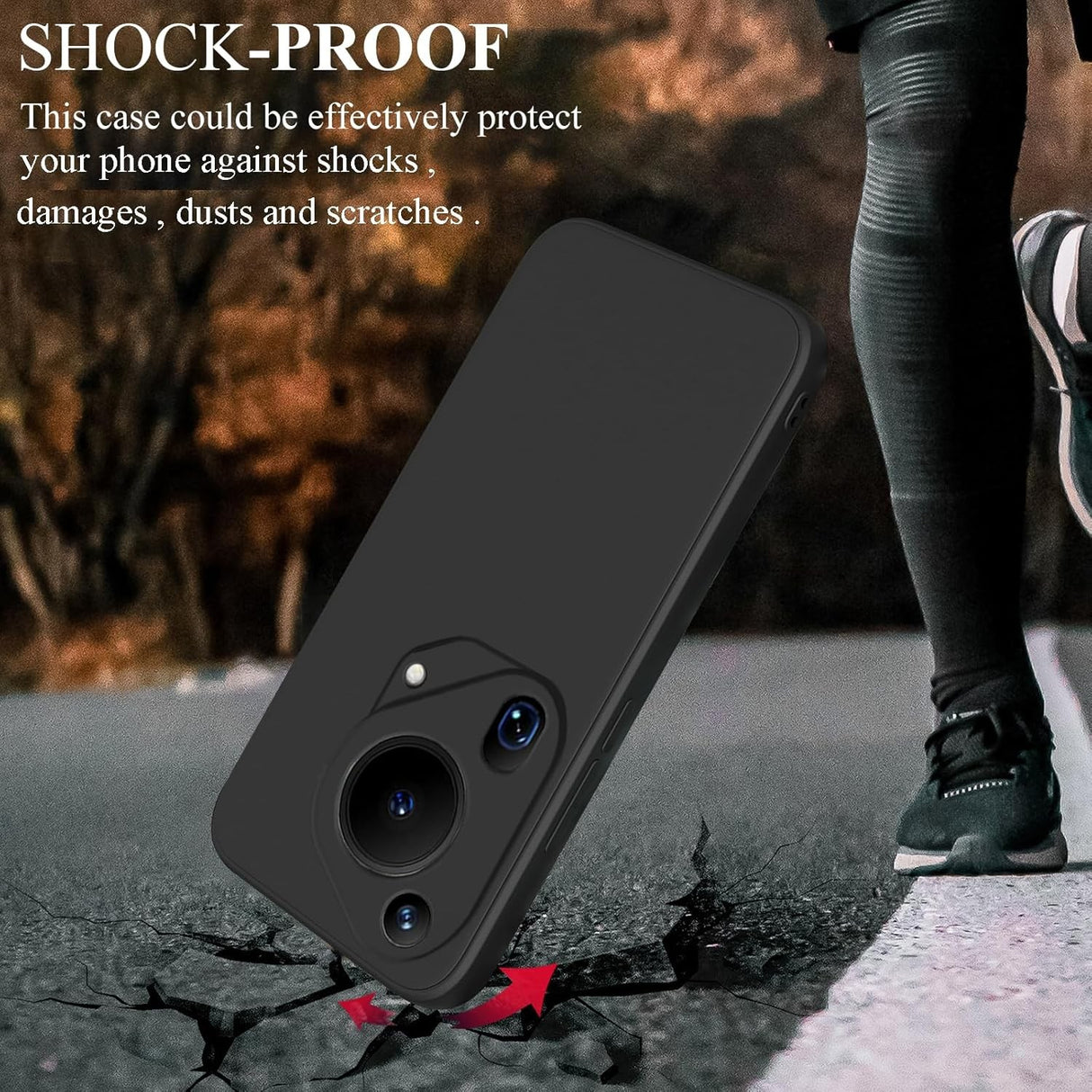Husa de Protectie, Vivimall, pentru Huawei Pura 70, Liquid Silicone, cu Microfibra pe Interior, Protectie Antisoc, Compatibil Incarcare Wireless, Negru - vivimall.ro