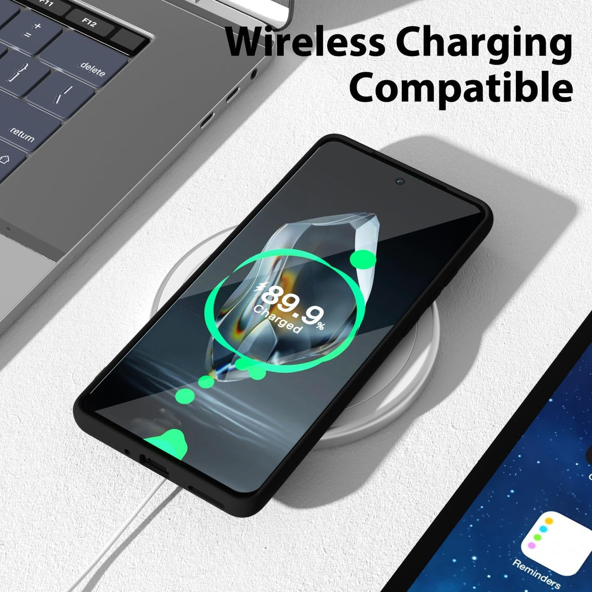 Detaliu căptușeală microfibră moale interior husă OnePlus 12 5G silicon negru