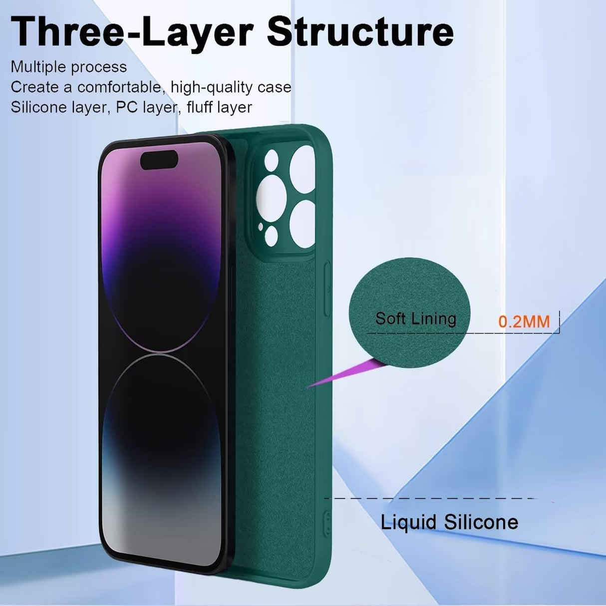 Husă silicon lichid Oppo Reno 11 F verde – vedere spate, finisaj mat premium