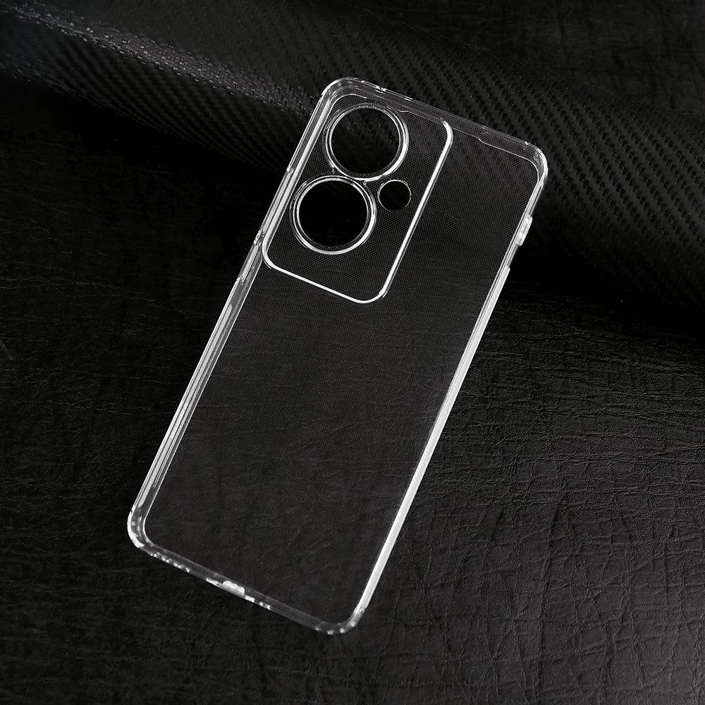 Detaliu colțuri ranforsate anti-șoc husă TPU transparentă Oppo Reno 11F
