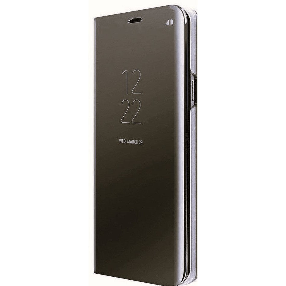 Husa de Protectie, Flippy, pentru Samsung Galaxy A40, Capac Oglinda, din Plastic, Negru - vivimall.ro