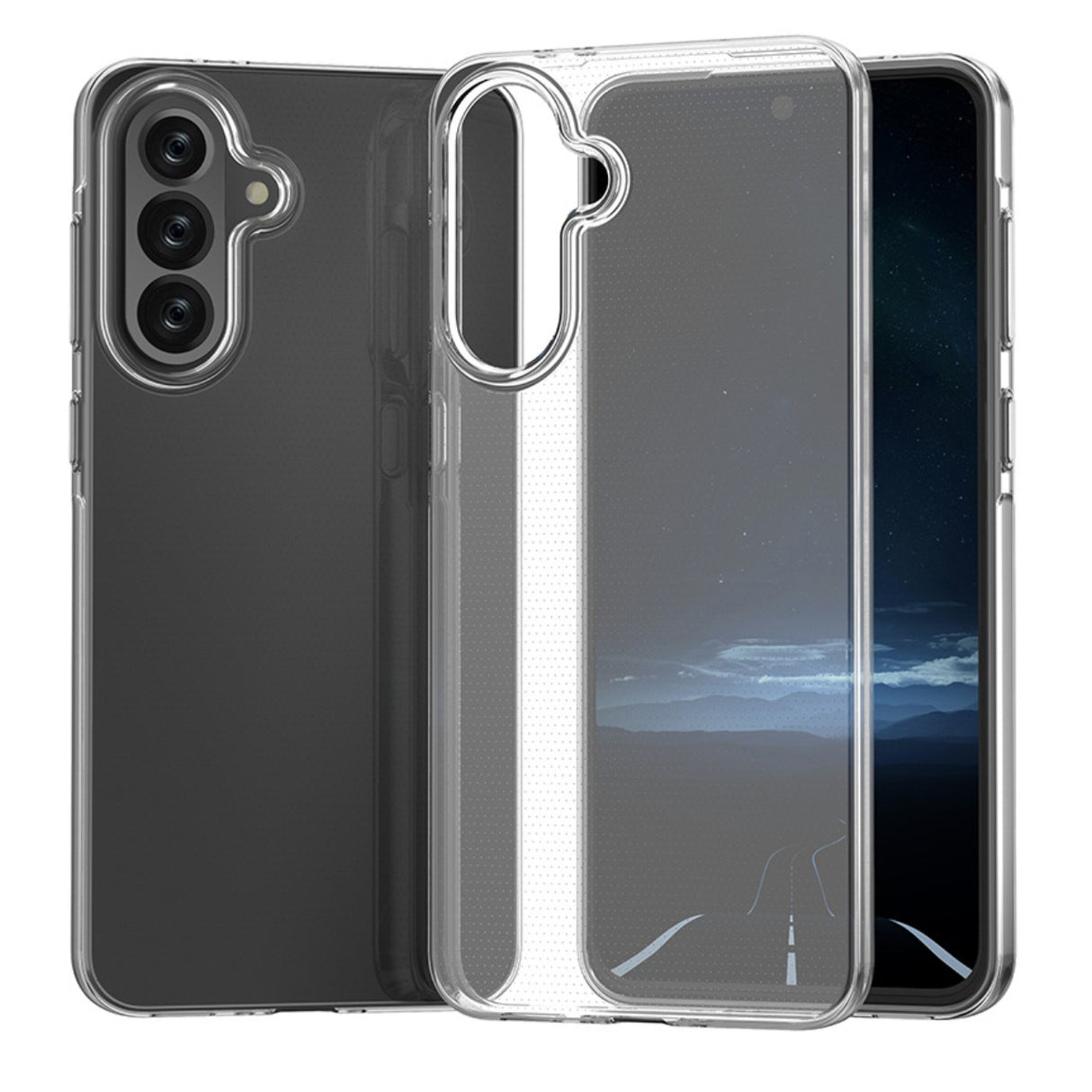 Husă transparentă silicon TPU 1mm pentru Samsung Galaxy S24 Plus, model Protect Plus, vedere frontală