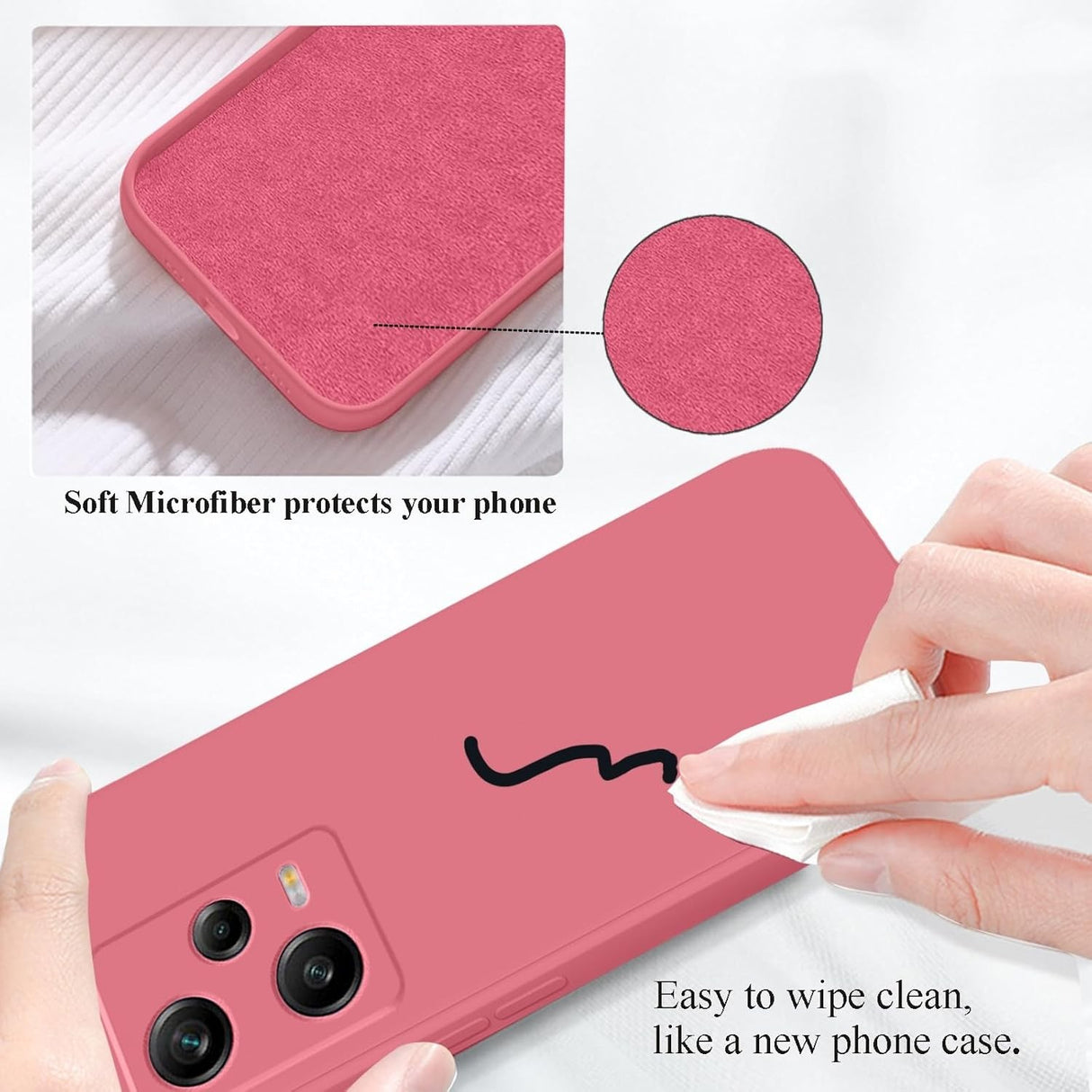 Husa de Protectie, Vivimall, pentru Xiaomi Redmi Note 12 Pro 5G, Liquid Silicone, cu Microfibra pe Interior, Protectie Antisoc, Compatibil Incarcare Wireless, Rosu Camellia - vivimall.ro