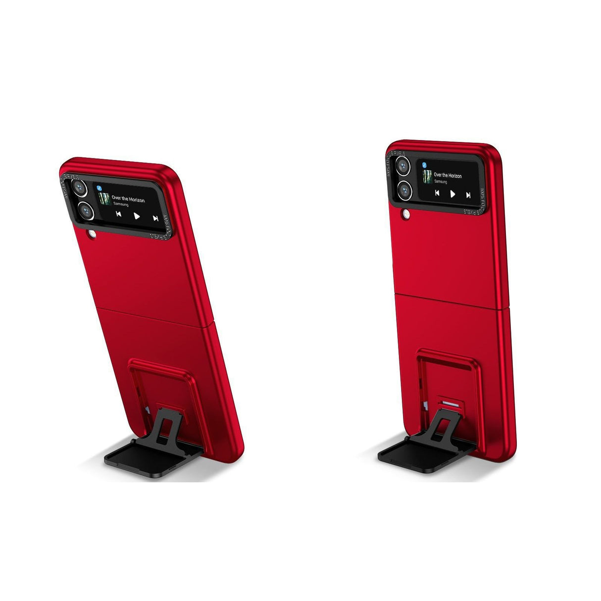 Husa de protectie Flippy, pliere Tridimensionala, multifunctionala, PC, pentru Samsung Galaxy Z Flip 3 , Rosu - vivimall.ro