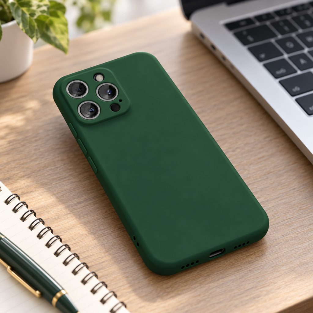Husă Matte TPU pentru Honor 90 Lite, Protecție Cameră, Antisoc, Verde