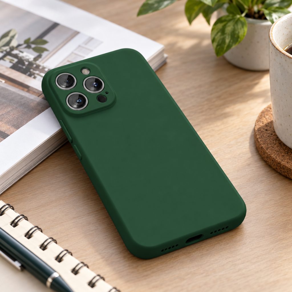 Husă Matte TPU pentru Honor 90 Lite, Protecție Cameră, Antisoc, Verde