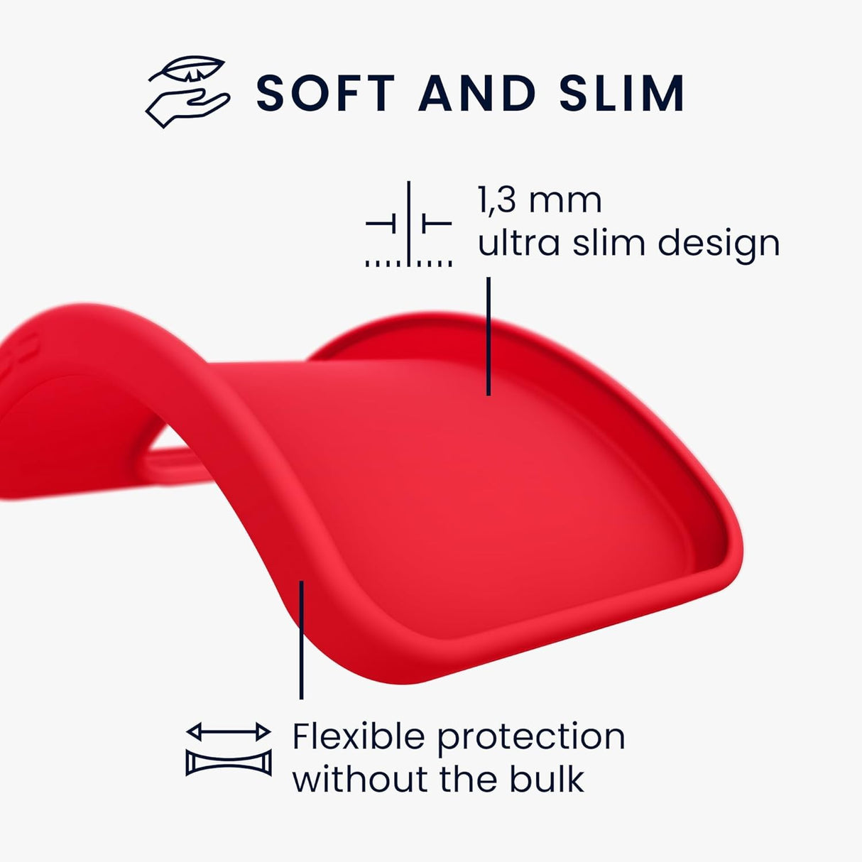 Husă de protecție roșie Samsung S23 FE 5G, vedere laterală, design ultra-subțire TPU