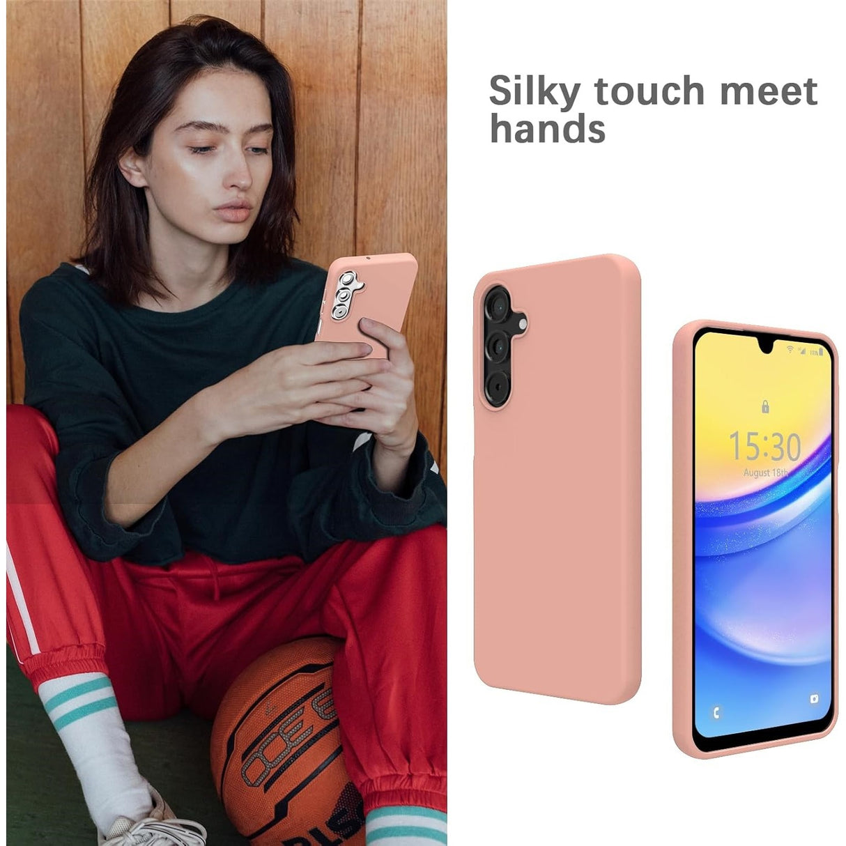 Husă TPU roz Samsung Galaxy S24 FE, decupaje precise pentru butoane și porturi