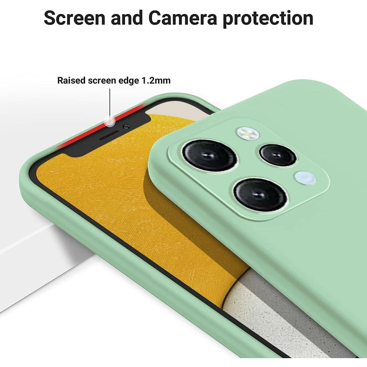 Husă protecție Xiaomi Redmi 12 verde, suprafață mată anti-amprentă, vedere spate