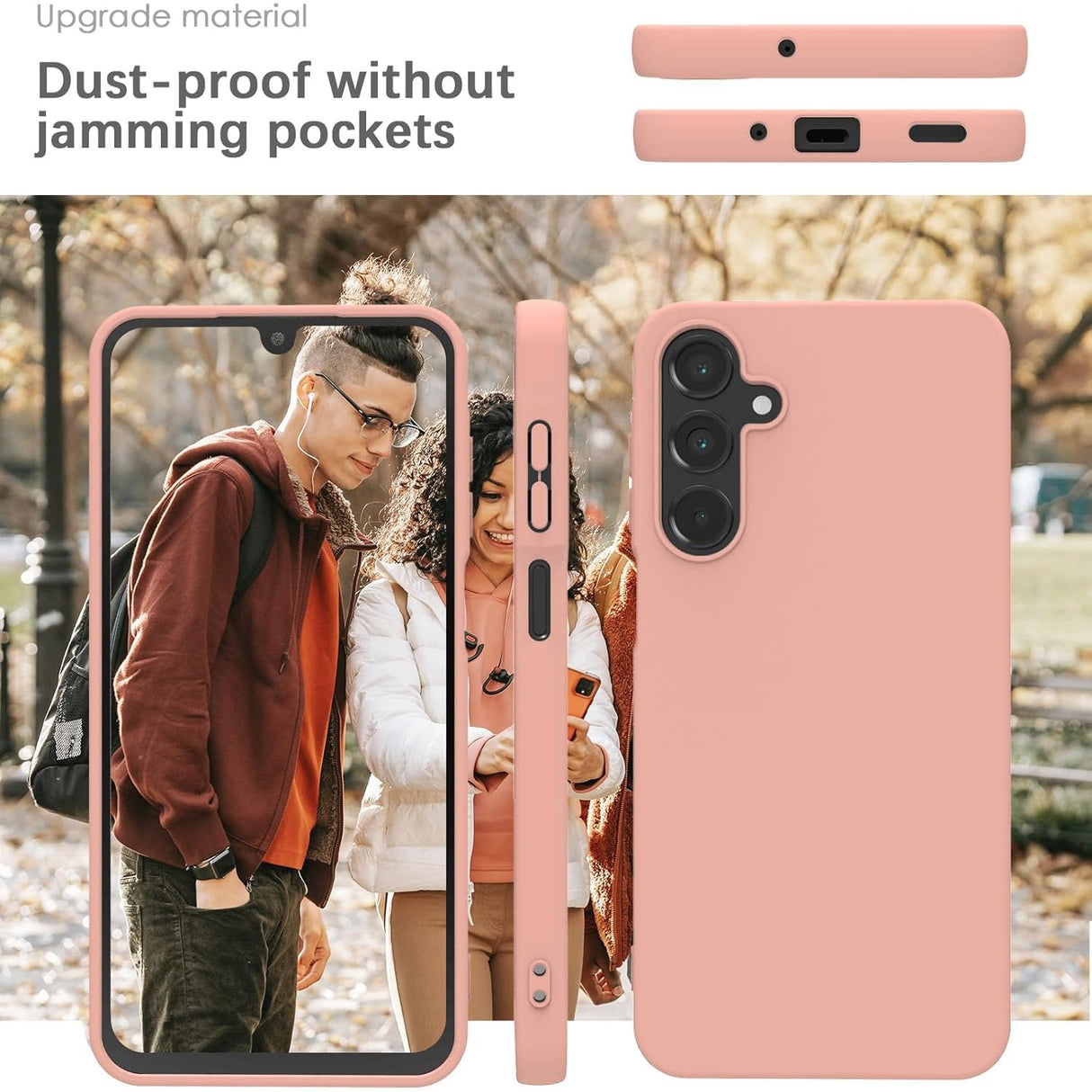 Husa de Protectie Matte TPU, Vivimall, pentru Xiaomi Redmi 13C, Protectie Camera, Antisoc, Antizgariere, Antialunecare, Acoperire Completa, Roz - vivimall.ro