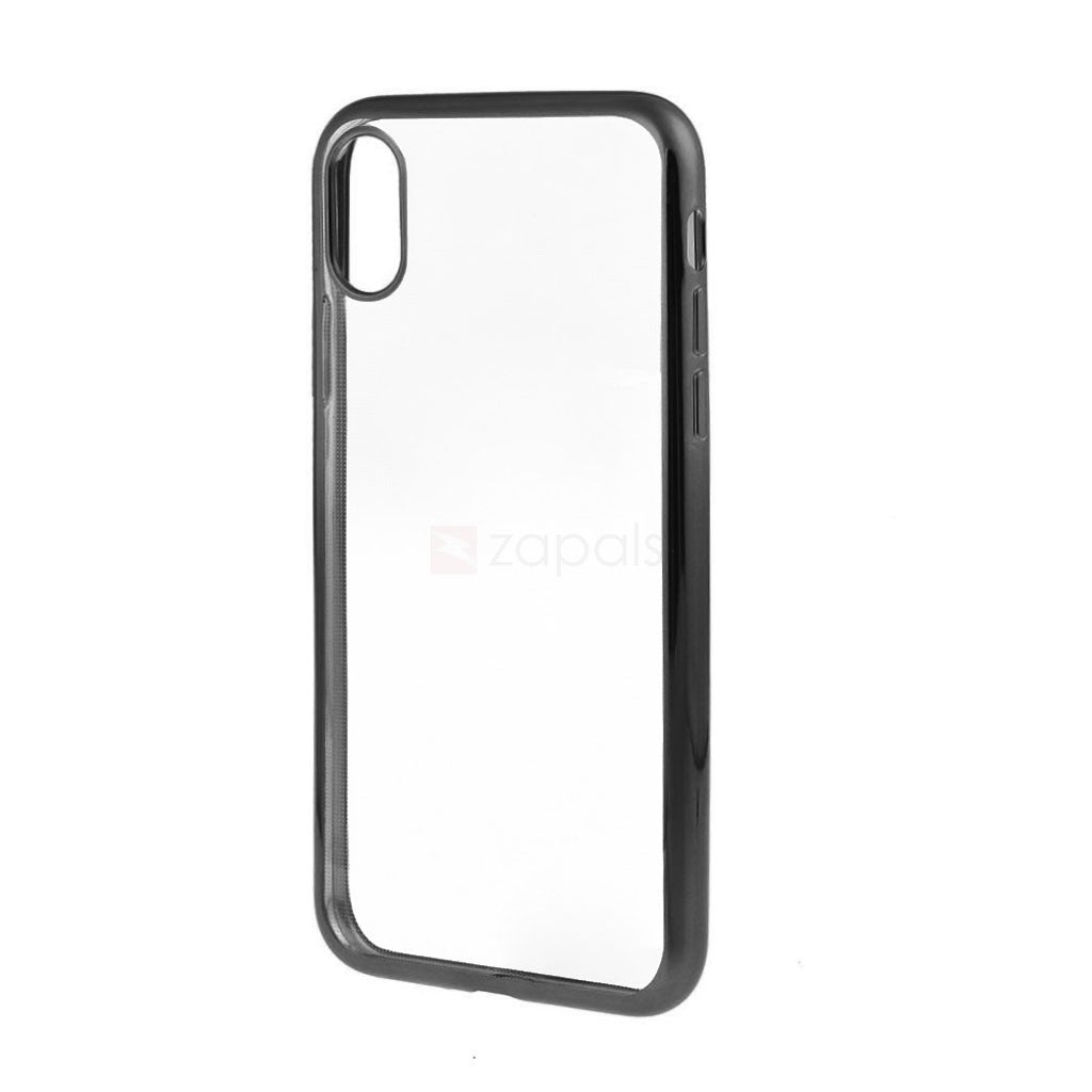 Husa de protectie pentru Apple iPhone X Tpu Electroplated Antisoc Negru - vivimall.ro