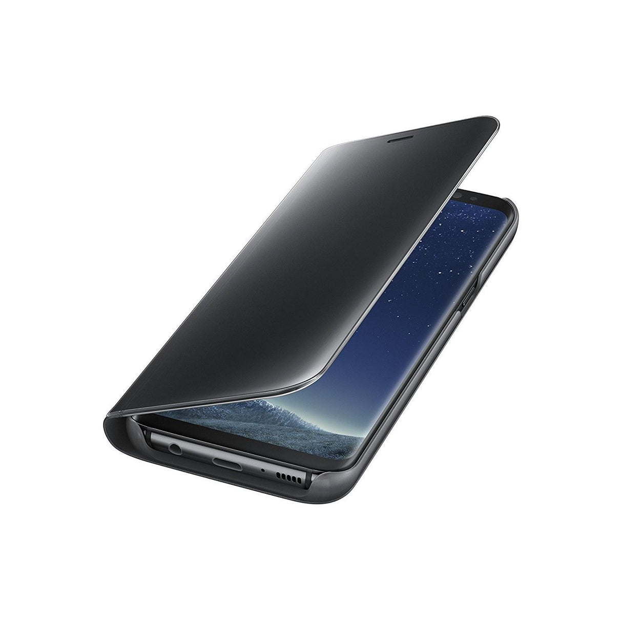 Husa de protectie pentru Samsung Galaxy S8 Plus Flip Cover Oglinda Negru - vivimall.ro