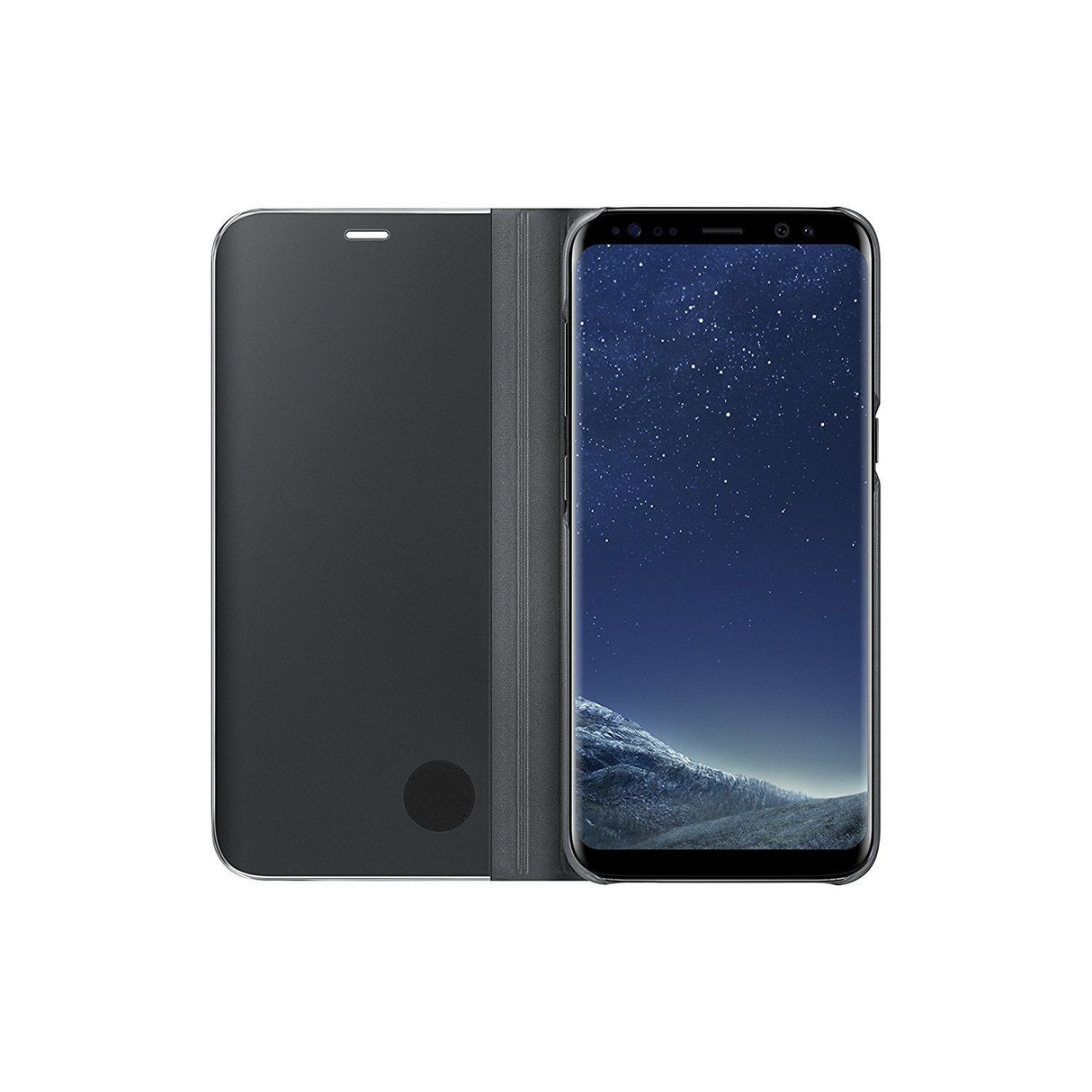 Husa de protectie pentru Samsung Galaxy S8 Plus Flip Cover Oglinda Negru - vivimall.ro