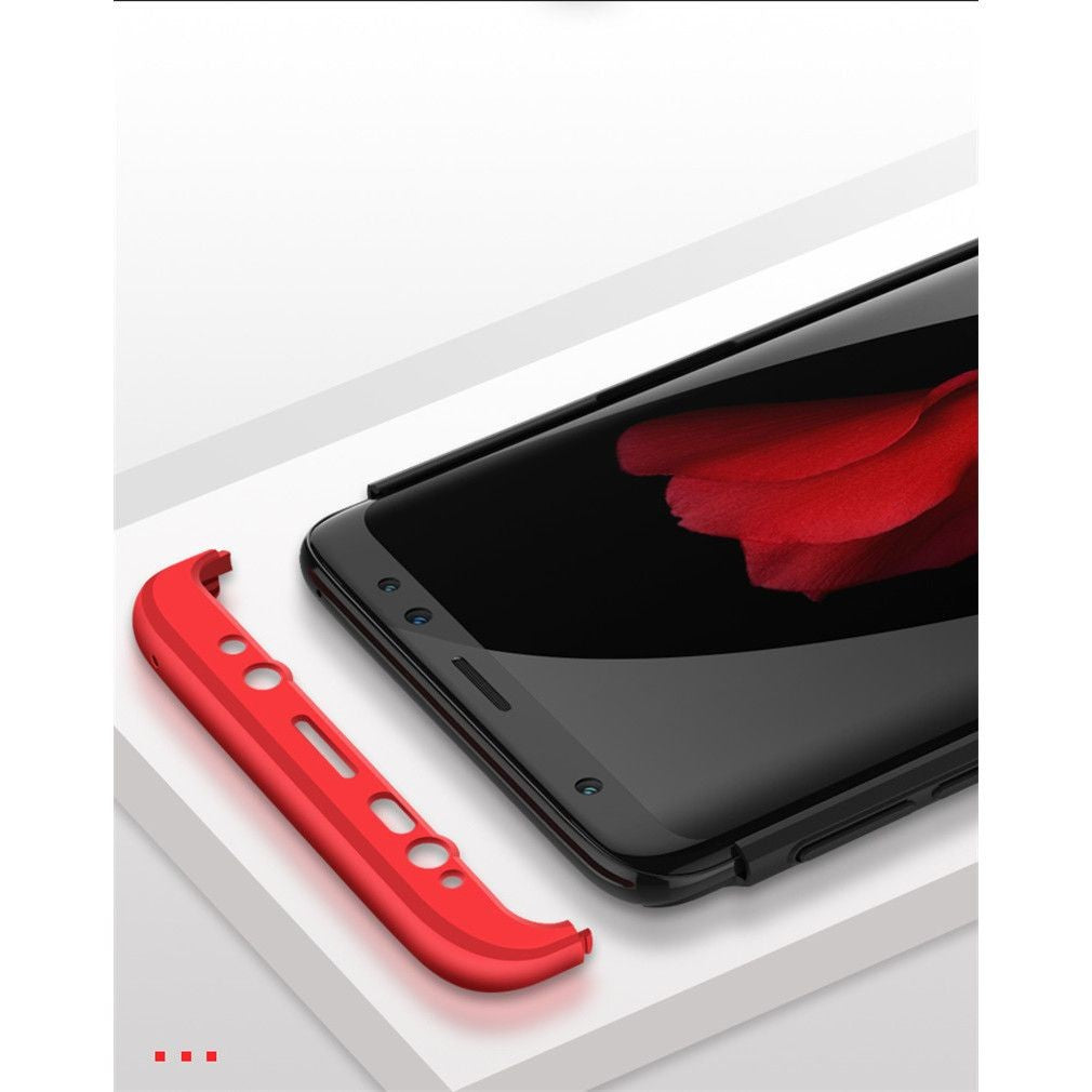 Husa de protectie pentru Samsung Galaxy S8 Ultra-subtire 3 in 1 Rosu - vivimall.ro