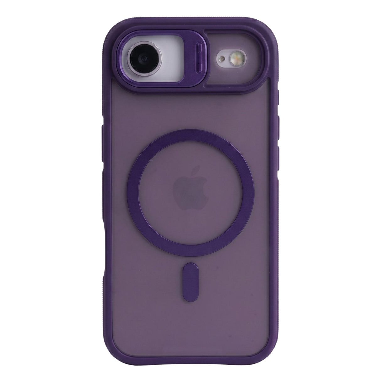 Husa de Protectie Telefon, Flippy, Compatibila cu iPhone 17 Air, MagSafe, Acrylic, Suport Metalic Protectie Camera, Anti-Soc, Mov Inchis