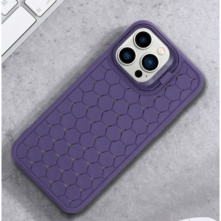 Husa de Protectie TPU, Vivimall, pentru Apple iPhone 15 Plus, 3D Cube, cu Inel, Protectie Camera, Antisoc, Antizgariere, Antialunecare, Acoperire Completa, Mov - vivimall.ro