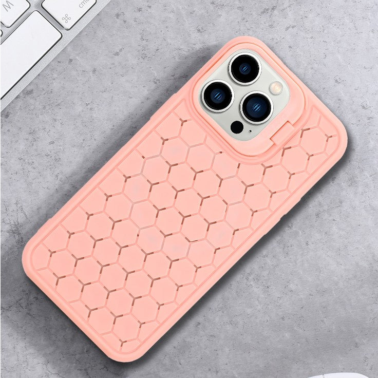 Husa de Protectie TPU, Vivimall, pentru Apple iPhone 15 Pro Max, 3D Cube, cu Inel, Protectie Camera, Antisoc, Antizgariere, Antialunecare, Acoperire Completa, Roz - vivimall.ro