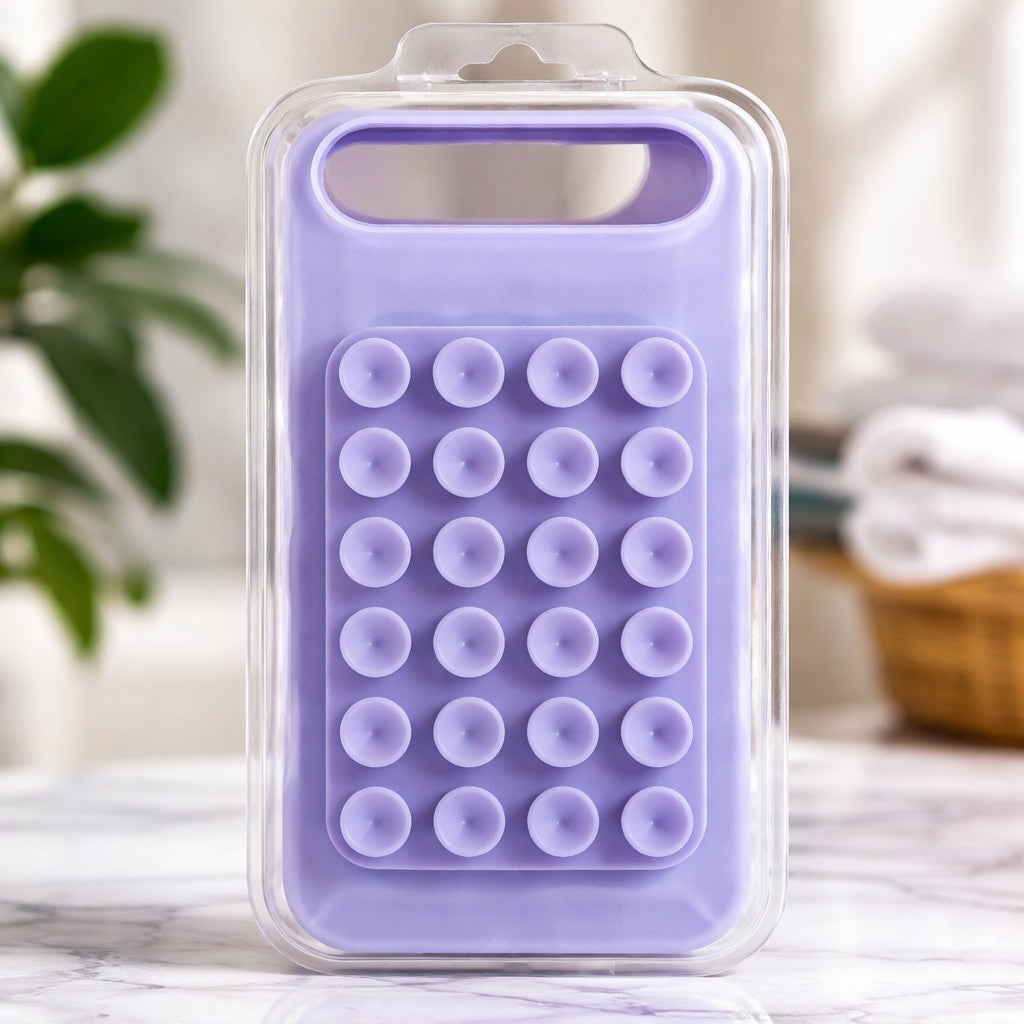 Husa din Silicon pentru iPhone 17 Air, Flippy, Carcasa de Protectie cu Ventuze, din Cauciuc Moale Rezistenta la Socuri, Mov