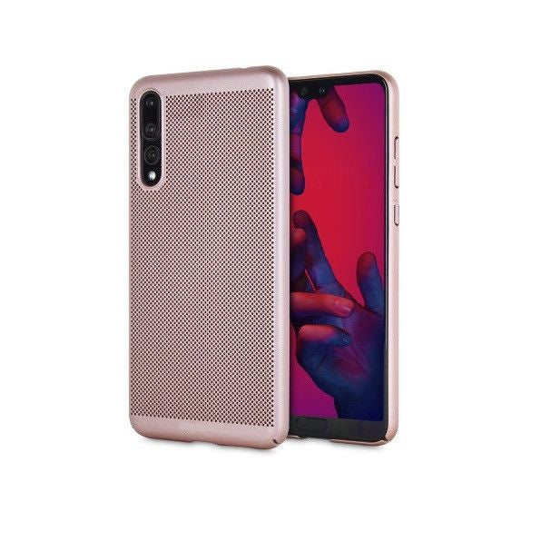 Husa Huawei P20 Lite Ultra Slim cu aerisire Roz-Auriu - vivimall.ro