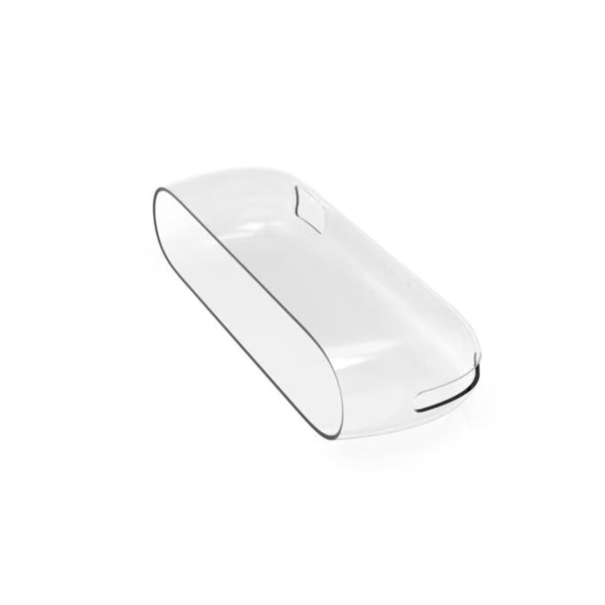 Husă protecție IQOS 3 DUO din silicon transparent, profil subțire, vedere laterală