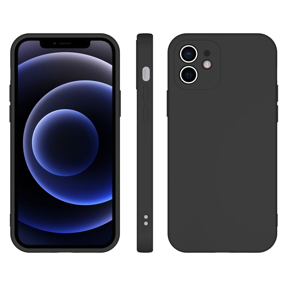 Husa pentru Samsung Galaxy A03 4G, Flippy, Liquid Silicone, cu Microfibra pe interior, Protectie Antisoc, Negru - vivimall.ro