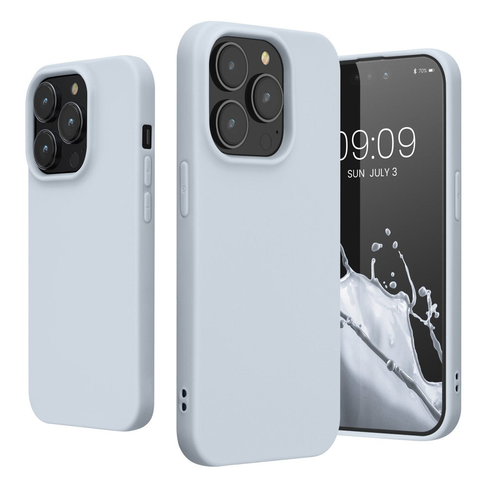 Husa pentru Apple iPhone 14 Plus Flippy, Liquid Silicone, cu Microfibra pe interior, Protectie Antisoc, Grey, Gri - vivimall.ro